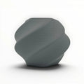 Templast gray PLA Pro filament, 1.75mm diameter, with a twisted, organic shape and visible layer lines.