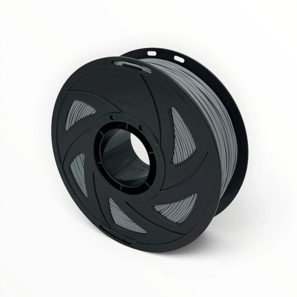 Templast gray PLA Pro filament spool, 1.75mm diameter, for easy and smooth printing with enhanced strength.