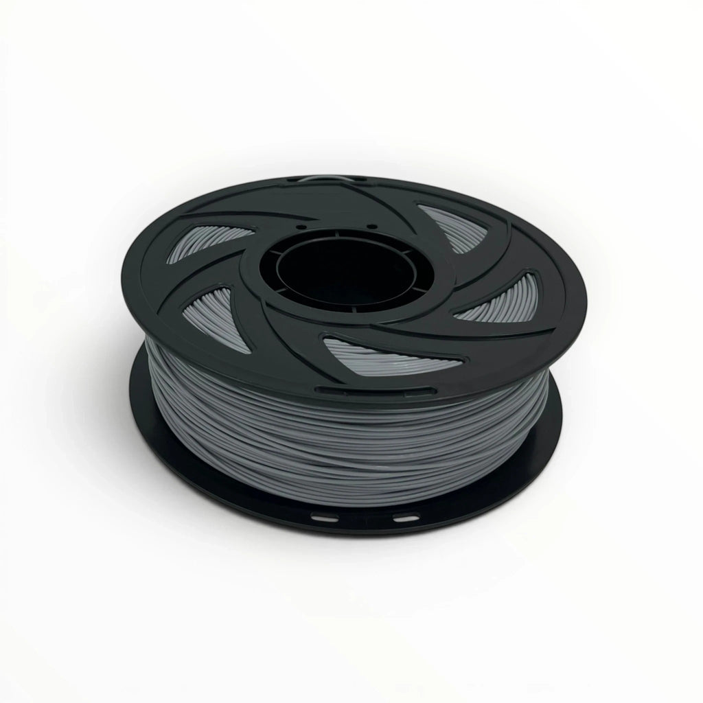 Templast gray PLA Pro filament spool, 1.75mm diameter, for easy and strong 3D printing.