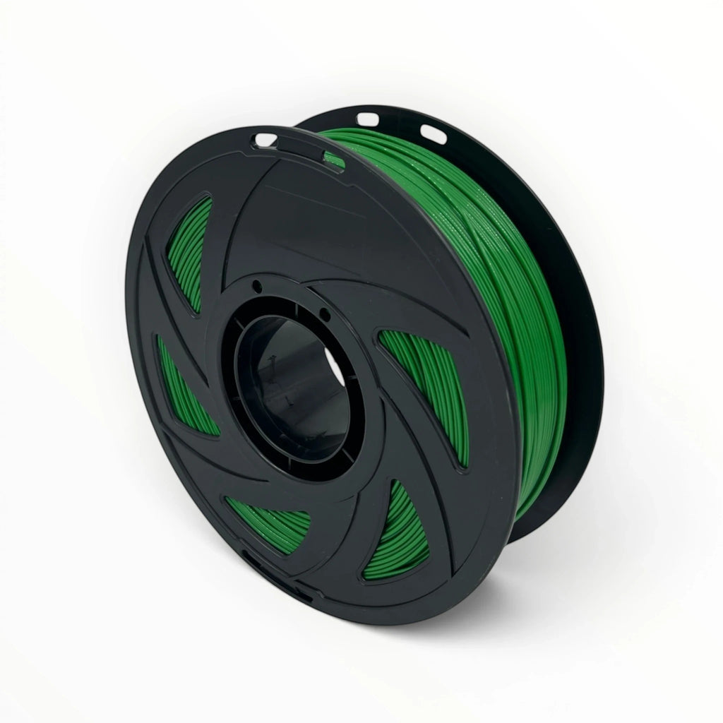 Templast green PETG filament spool, 1.75mm diameter, ideal for functional parts and engineering models.