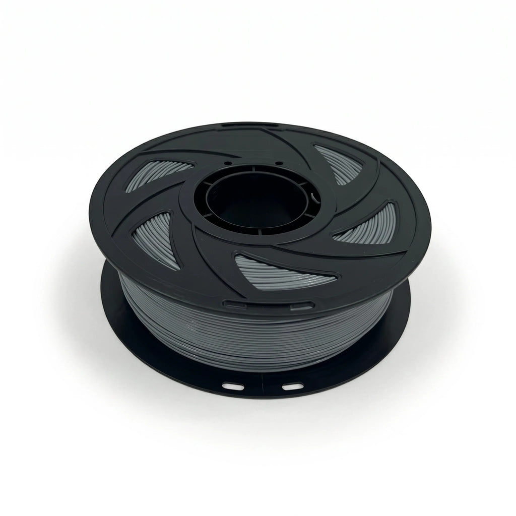 Templast grey PETG 3D printer filament spool, 1.75mm professional material for durable functional parts.