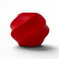 Templast red PLA Pro filament, 1.75mm diameter, with a twisted geometric design. Ideal for 3D printing.