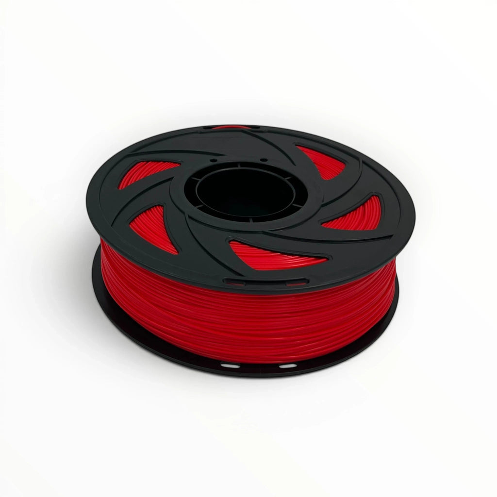 Templast red PLA Pro filament spool, 1.75mm diameter, for 3D printing with enhanced strength and smooth finish.